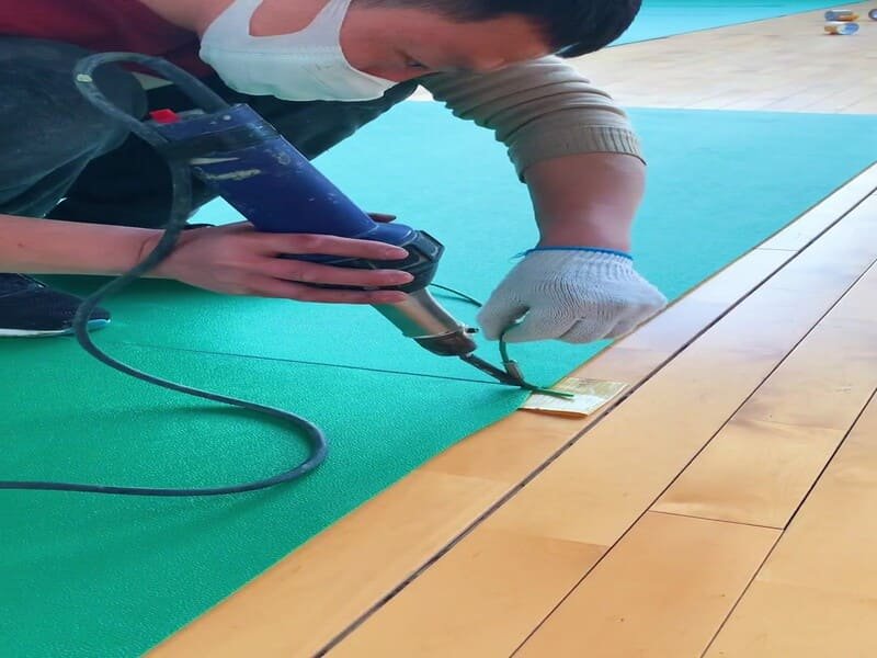 Heat welding tools for PVC sheet flooring